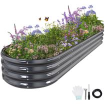 Cama de jardim elevada galvanizada Planter Permade 244x61x30cm