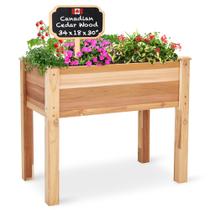 Cama de jardim elevada Jumbl Canadian Cedar 34x18x30 cm