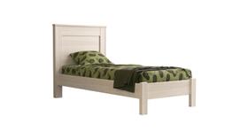 Cama de Madeira Munique Solteiro Vanilla 88 Com Colchão Sankonfort D28 88x14