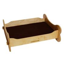 Cama de Madeira Osso para Cães e Gatos - Tam. P