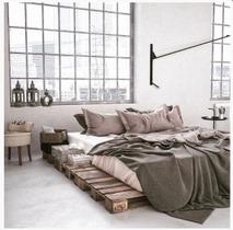 Cama de Pallet King Size 210x200x15 cm - Madeira Pinus