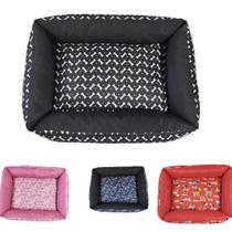 Cama De Pet Pequeno 50cm x 40cm Estampas Caminha Retangulares Pra Caes e gatos