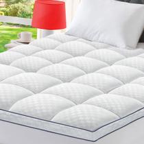Cama de revestimento de colchão Luxury King Extra Thick Cooling White