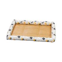 Cama De Sofá Refrescante Para Cães Pequenos, Gatos, Filhotes E Gatinhos, Almofada De Rattan Trançado