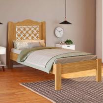 Cama de Solteiro 100% MDF Cinamomo Off White