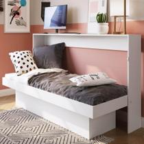 Cama de Solteiro Articulada 195,6cm com Prateleira e Nichos Cama de Solteiro Articulada 195,6cm com Prateleira e Nichos