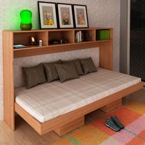 Cama de Solteiro Articulável 6 Prateleiras Amêndoa Cm8020 - Tecno Mobili Cama de Solteiro Articulável 6 Prateleiras Amêndoa Cm8020 - Tecno Mobili