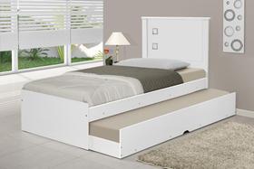 Cama de Solteiro Bibox Barcelona Branco - Tebarrot