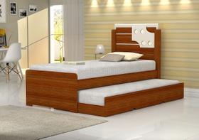 Cama De Solteiro Bibox Luiza Cinamomo/Off White Vitamov Cama De Solteiro Bibox Luiza Cinamomo/Off White Vitamov