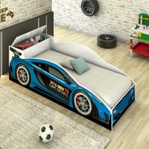 Cama de Solteiro Cama Carro Adesivada com Colchão