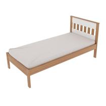 Cama de Solteiro CM8006 Para Colchão de 88cm Amêndoa/Branco - Tecno