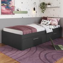 Cama de Solteiro com Baú 2 Portas para Colchão 188x78cm Multimóveis CR40131 Cama de Solteiro com Baú 2 Portas para Colchão 188x78cm Multimóveis CR40131