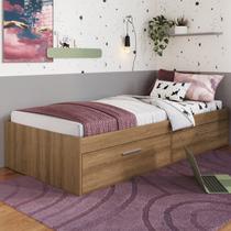 Cama de Solteiro com Baú 2 Portas para Colchão 188x78cm Multimóveis CR40131 Cama de Solteiro com Baú 2 Portas para Colchão 188x78cm Multimóveis CR40131