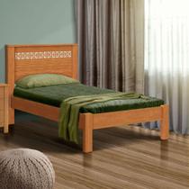 Cama De Solteiro Com Cabeceira 100% MDF Com Colchão Nature Off White Savao Shop Jm