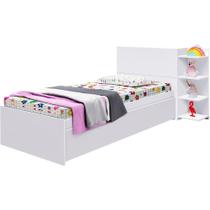 Cama De Solteiro Com Cama Auxiliar Gabrielli Bibox Londres 91x123x218cm