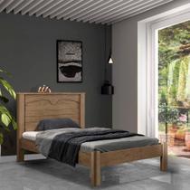 Cama De Solteiro Com Colchão Castanho Amsterdã Fênix