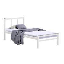 Cama De Solteiro De Ferro 78 Lais Branco Primoart