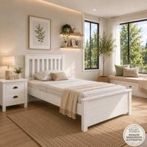 Cama de Solteiro de Madeira Maciça Ecoconfort Cama de Solteiro de Madeira Maciça Ecoconfort