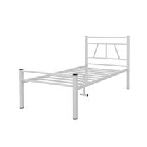 Cama de Solteiro em Ferro Estrutura Reforçada Modelo Metálico para Quarto Juvenil - Branco Cama de Solteiro em Ferro Estrutura Reforçada Modelo Metálico para Quarto Juvenil - Branco