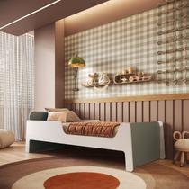 Cama de Solteiro Infantil 100% Mdf Premium com Laterais de Proteção e Estrado Usinado Miguel