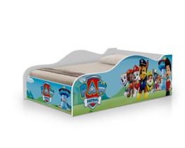 cama de solteiro infantil baixa proteção lateral mdf menino