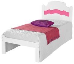 Cama de Solteiro Iris Branco com Rosa ou Azul - Cambel