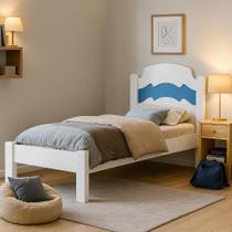 cama de solteiro iris para quarto reforçada mdf varias cores moderna