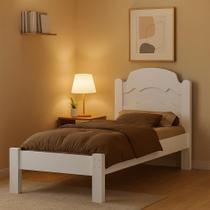 Cama de solteiro Iris para quarto reforçada produzida em MDF estilo moderno e minimalista