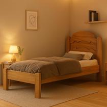 Cama de solteiro Iris para quarto reforçada produzida em MDF estilo moderno e minimalista