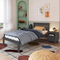 Cama de Solteiro Júlia de Madeira Maciça