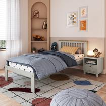 Cama de Solteiro Júlia de Madeira Maciça