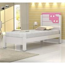 Cama De Solteiro Luíza 0.90 Branco / rosa - Vitamov 0260172 Cama De Solteiro Luíza 0.90 Branco / rosa - Vitamov 0260172