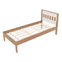 Cama de Solteiro Madeira CM8006 Amêndoa/Branco - Tecno Mobili Cama de Solteiro Madeira CM8006 Amêndoa/Branco - Tecno Mobili