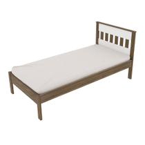 Cama de solteiro MDP CM8006 Nogal/Branco G69 - Gran Belo Cama de solteiro MDP CM8006 Nogal/Branco G69 - Gran Belo