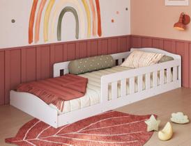Cama de Solteiro Montessoriana ENC002 Linha Encanto Completa Móveis