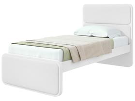 Cama de Solteiro Móveis Lopas Loop Branca Cama de Solteiro Móveis Lopas Loop Branca