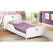 Cama de Solteiro Multimóveis 100% MDF para colchão 188cmx88cm Branca REF.2320