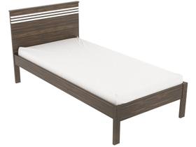 Cama de Solteiro Nogal/Branco Cm8010 - Tecno Mobili