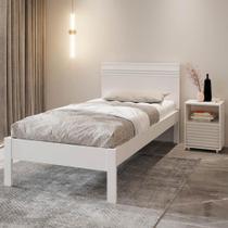 Cama de Solteiro para Colchão 88 x 188 cm Multimóveis CR35014 Branca