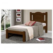 Cama de Solteiro Paris de Madeira Maciça Tauari Castanho Cama de Solteiro Paris de Madeira Maciça Tauari Castanho