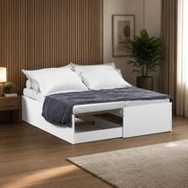 Cama De Solteiro Vira Casal 3 Em 1 Bicama Matrix Moderna