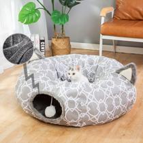Cama de túnel Cat Luckitty Plush dobrável 98x25 cm