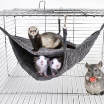 Cama de túnel suspensa Hammock WOLEDOE Large Ferret para gaiola cinza Cama de túnel suspensa Hammock WOLEDOE Large Ferret para gaiola cinza