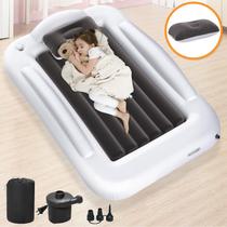 Cama de Viagem Infantil Inflável Abdtech com Laterais de Segurança e Bomba Cama de Viagem Infantil Inflável Abdtech com Laterais de Segurança e Bomba