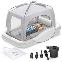 Cama de Viagem Inflável para Bebê QPAU com Tenda e Colchão de Ar