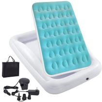 Cama de viagem inflável para crianças Fahuac 158x102x30 cm com bomba