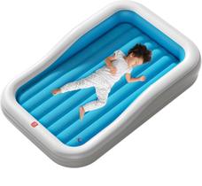 Cama de viagem inflável para crianças QPAU com amortecedores de segurança