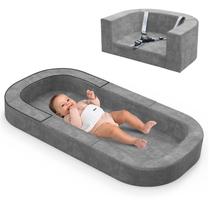 Cama de Viagem para Bebê Cutebeams 4 em 1 Premium - Cinza