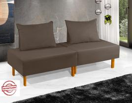 Cama Dobrável Com Encosto Para Camping Sofá Cama Portátil Acomodar Visitas Viagens Marrom Envio Imediato