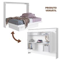 Cama Dobrável Multifuncional Casal Branco Sulas Shop Jm